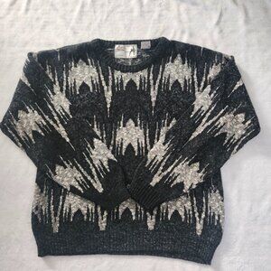 Nino Foriero Men'S Vintage Knit Crewneck Pullover Sweater Multicolor Large Warm